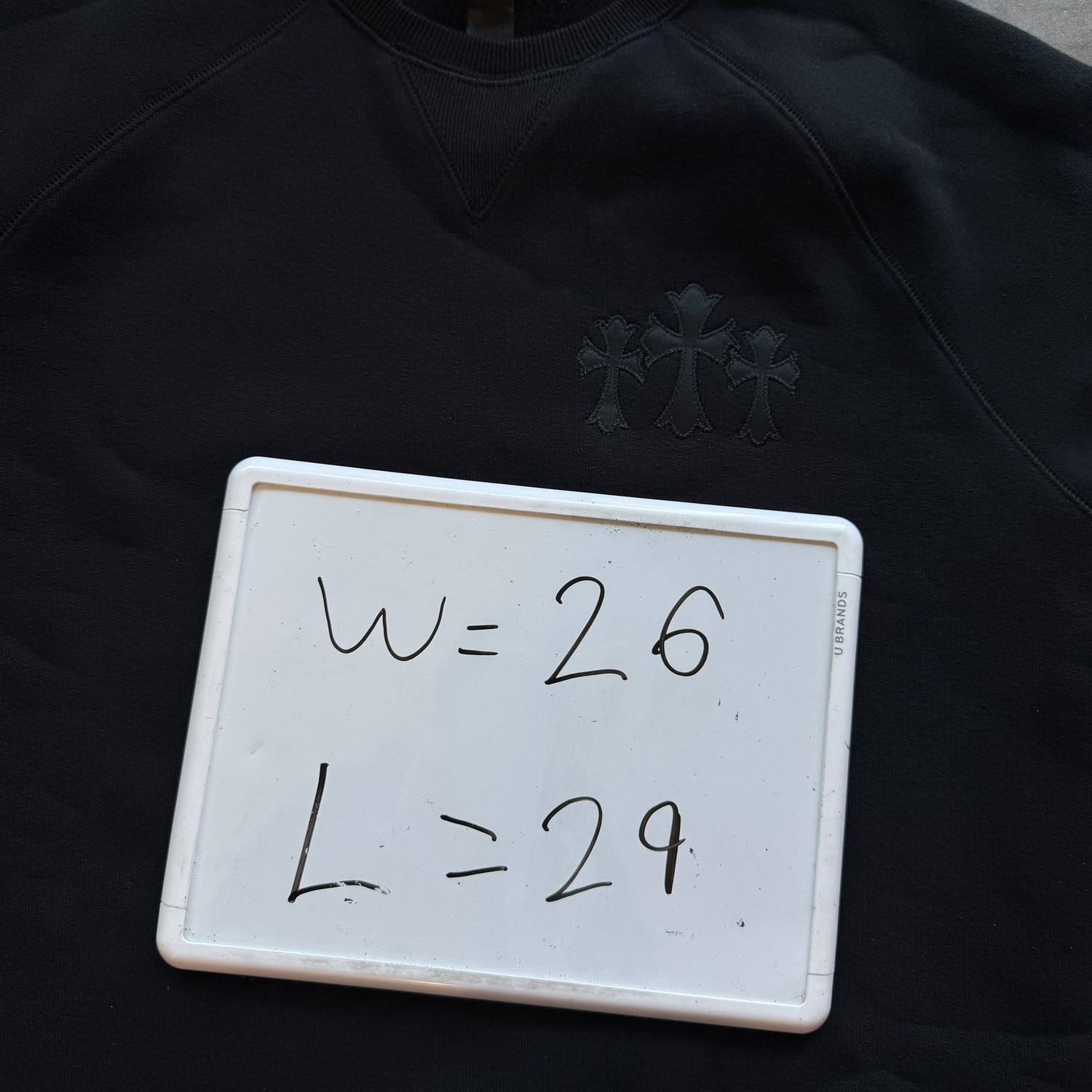 XL Chrome Hearts Nylon Patch 7–11 Crewneck Black