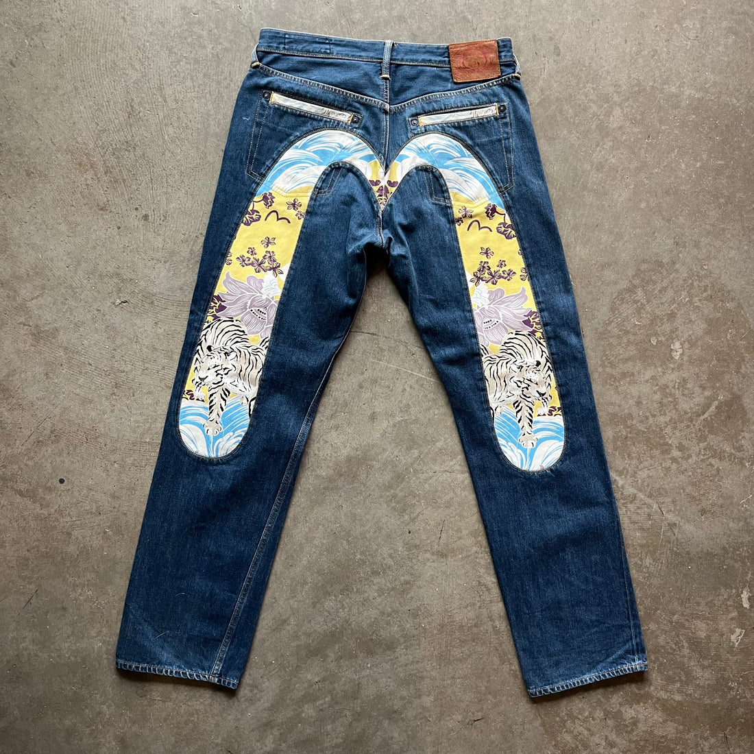 34x31 Yellow Tiger Evisu Jeans
