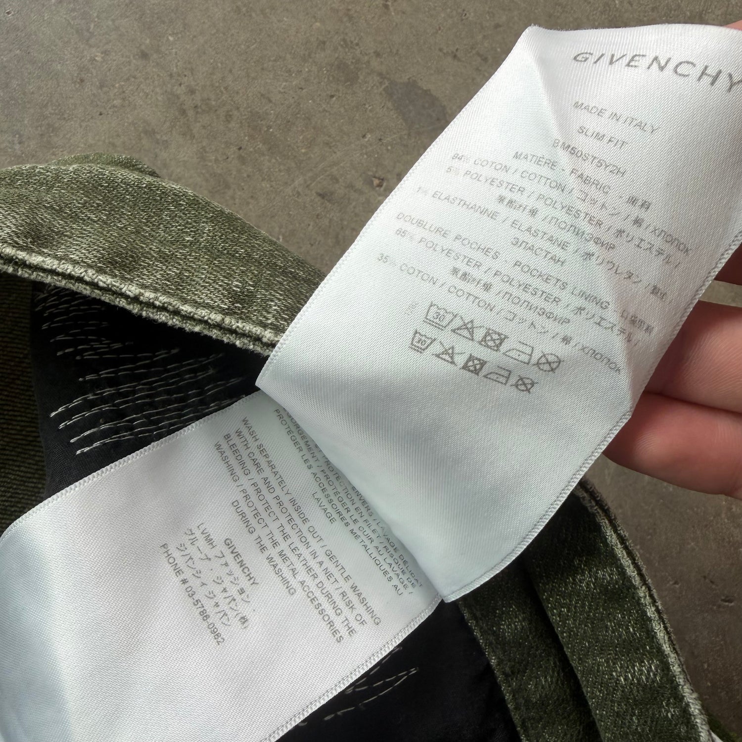 37x34 Givenchy Slim Fit Tapered Distressed Tie Dye Jeans