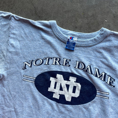 L 90s Blue Notre Dame Tee