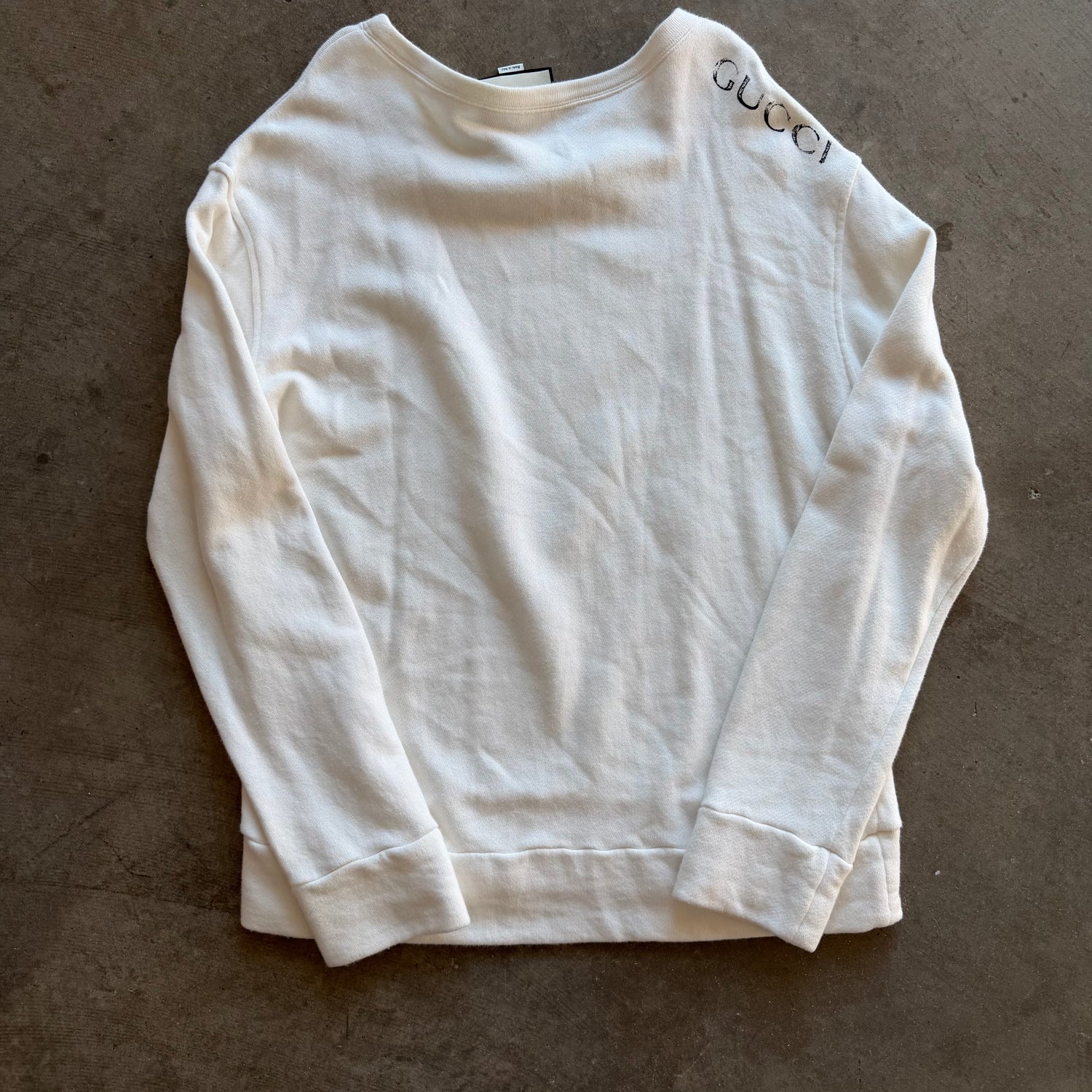 L Gucci Tiger Crewneck White