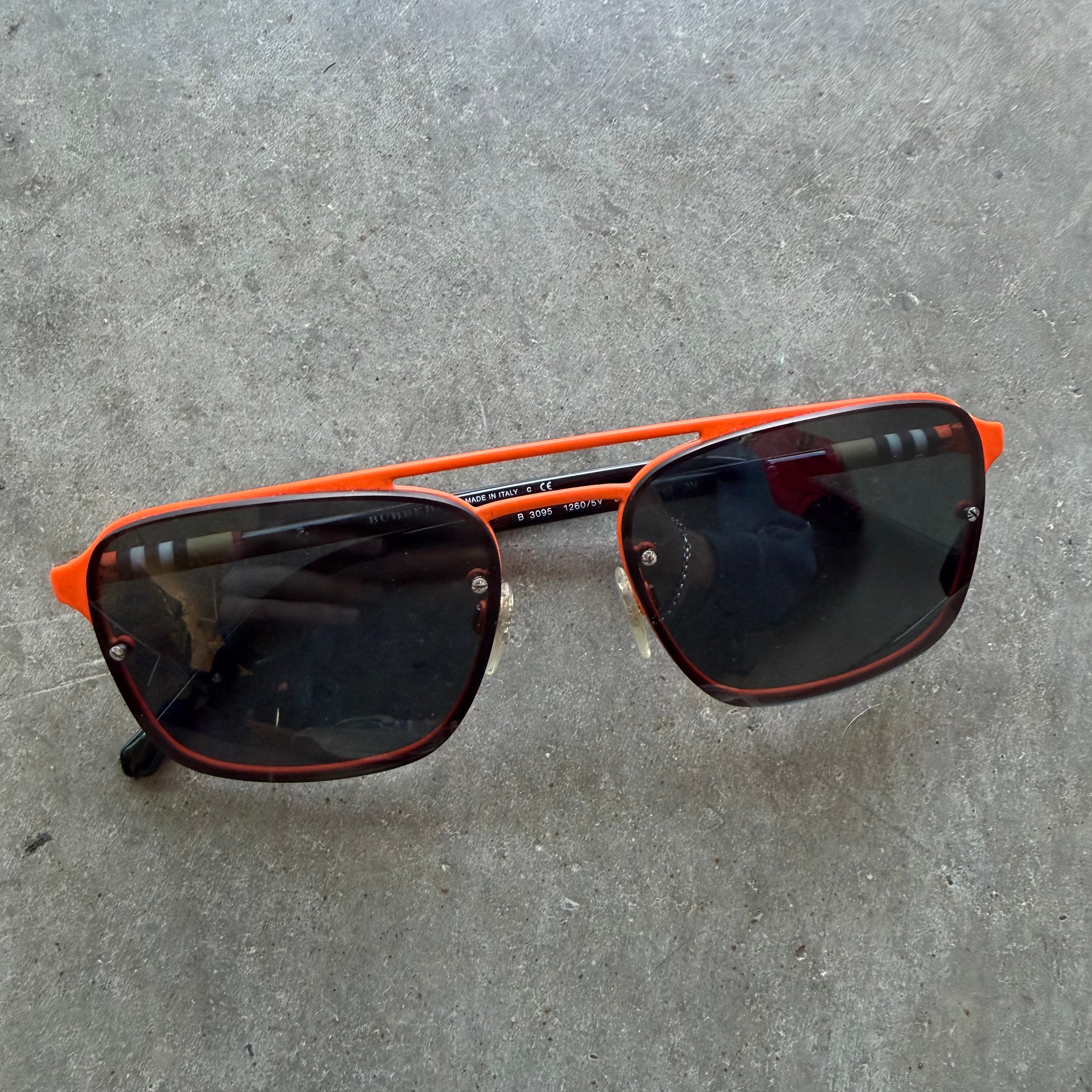 Burberry BE3095 Matte Orange/Grey Sunglasses