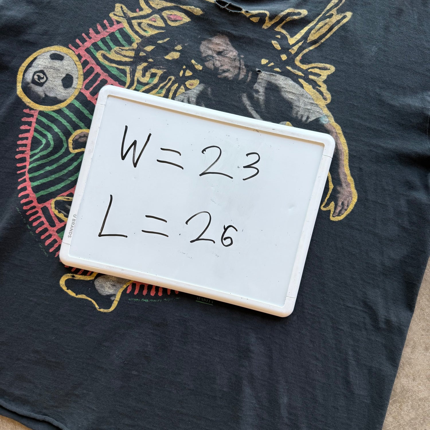 L Thrashed Bob Marley Liquid Blue Tee
