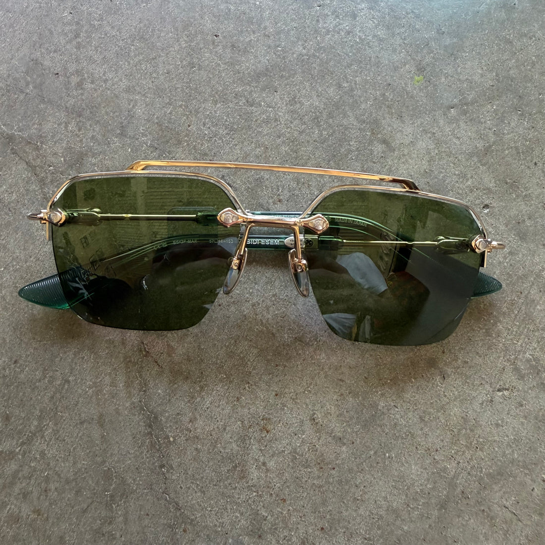 Chrome Hearts Bidi Esem Gold/Green Glasses