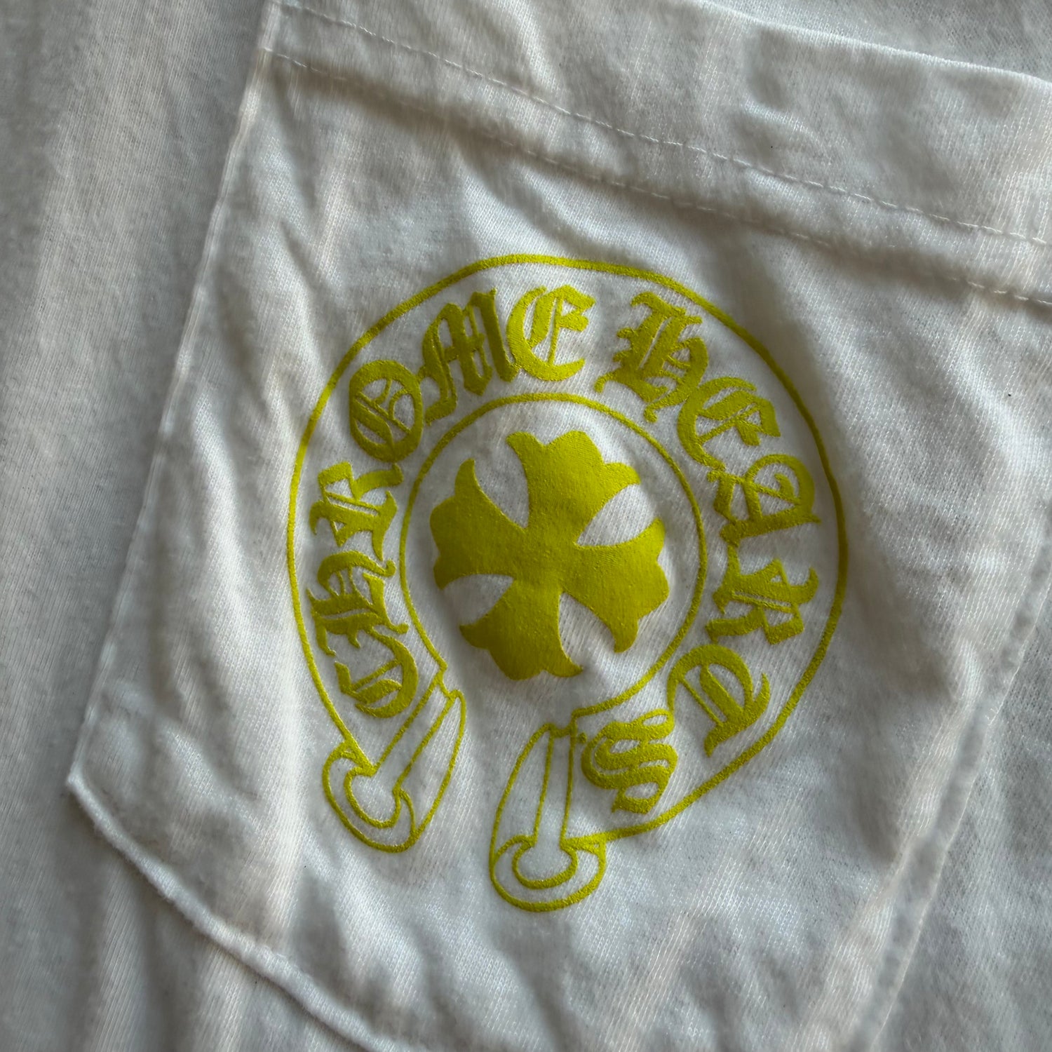 L Chrome Hearts Neon Eyechart L/S White