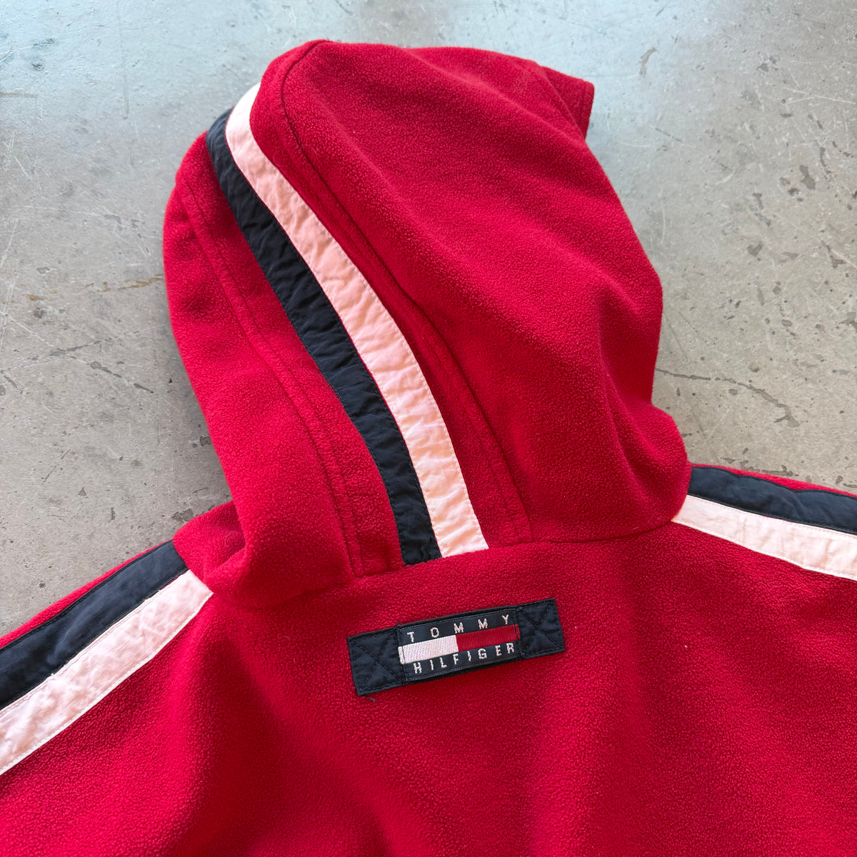 L 00s Tommy Hilfiger Hooded Fleece Quarterzip