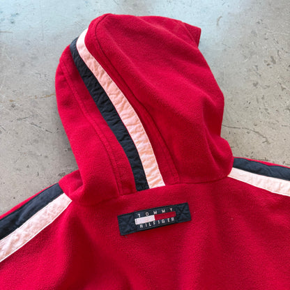 L 00s Tommy Hilfiger Hooded Fleece Quarterzip