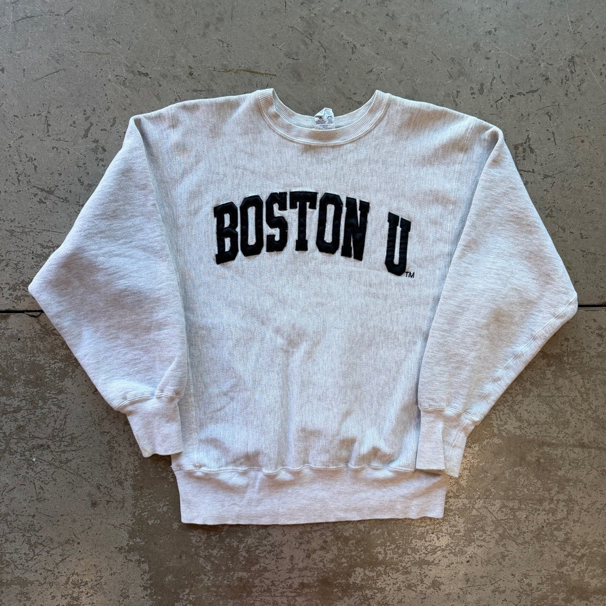 L Boston U Champion Reverse Weave Crewneck