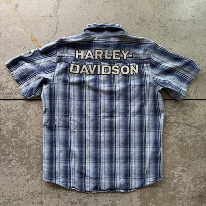L Harley Davidson Plaid Button Up Shirt