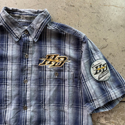 L Harley Davidson Plaid Button Up Shirt