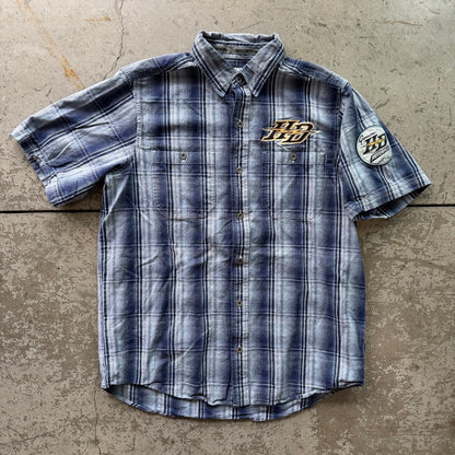 L Harley Davidson Plaid Button Up Shirt