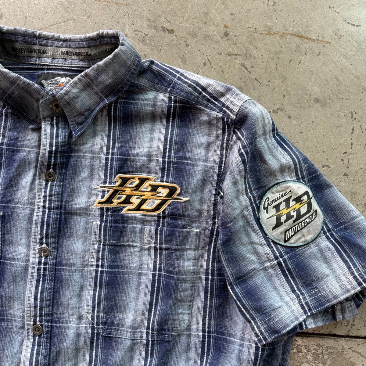 XL Harley Davidson Plaid Button Up Shirt
