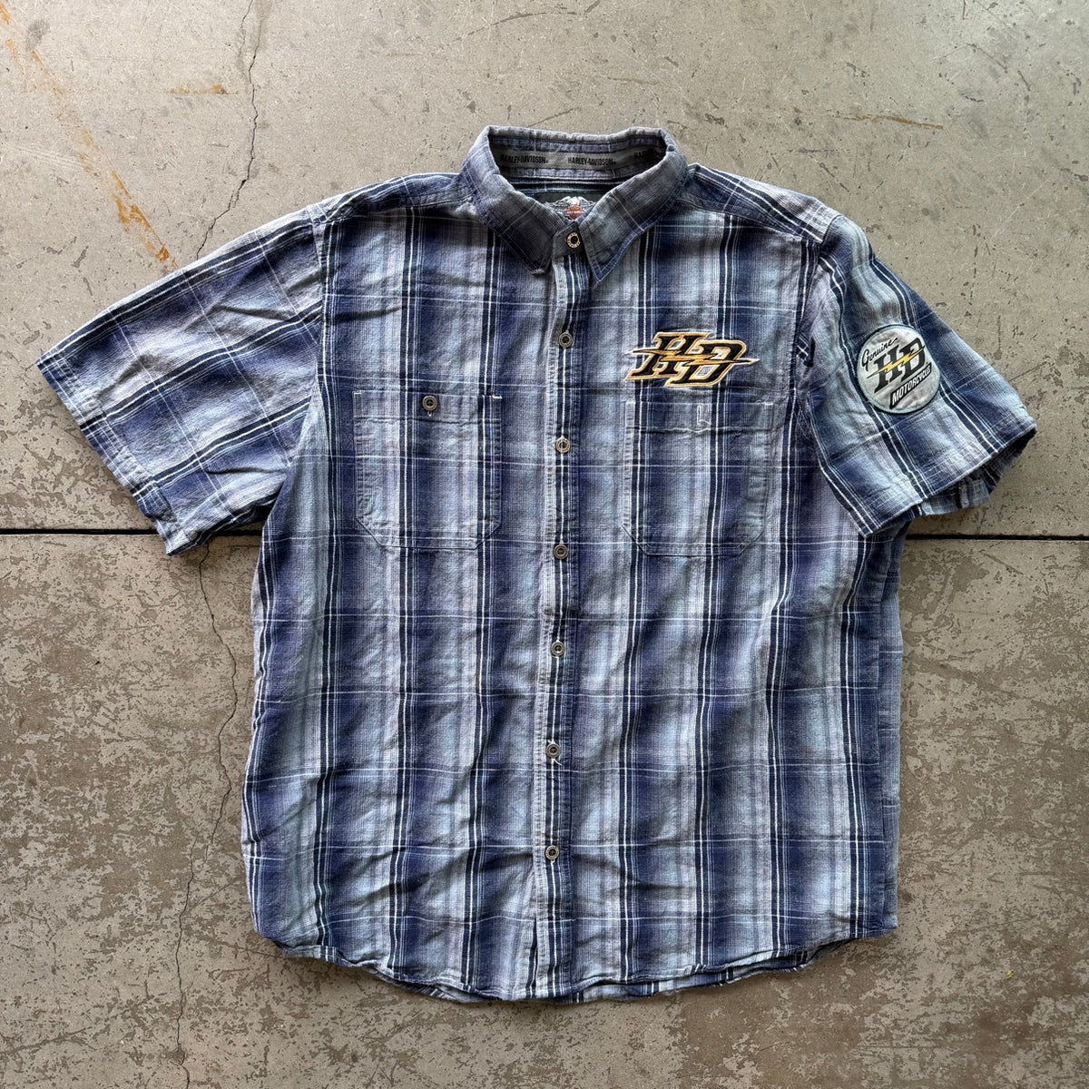 XL Harley Davidson Plaid Button Up Shirt