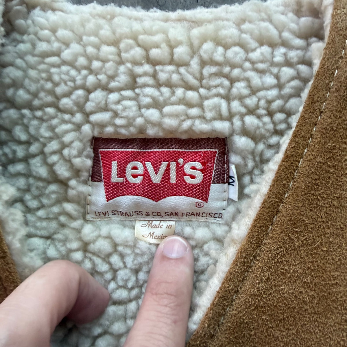 M Levis Suede Sherpa Vest