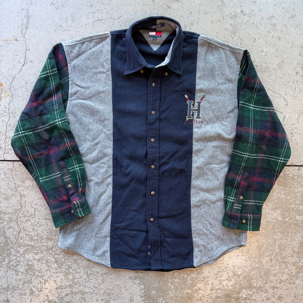 L Tommy Hilfiger Colorblock Flannel Shirt